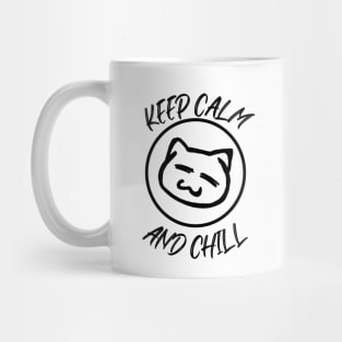 The B Cafe- Keep Calm and Chill Storm Mascot Logo Mug